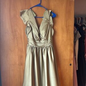 Aw Bridal Fennel Seed Green Women's Dress